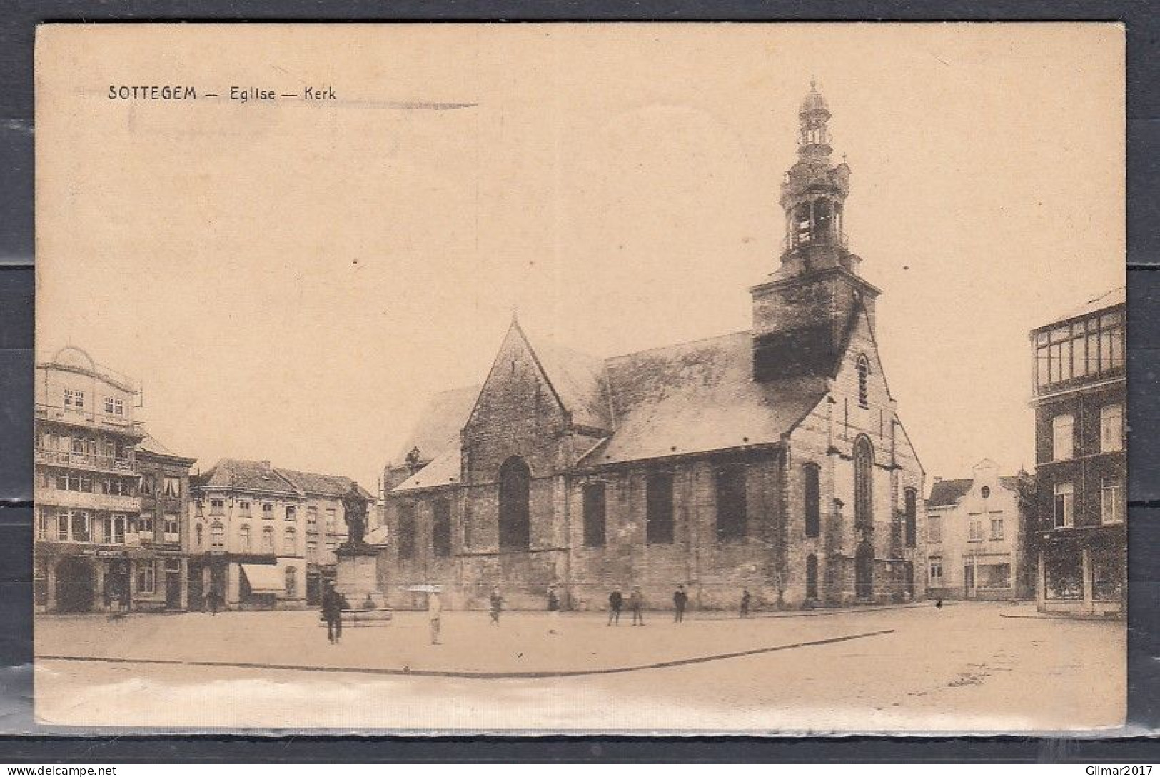 Postkaart Van Gent 10 Naar Blankenberge Met Langstempel Zottegem - Linear Postmarks