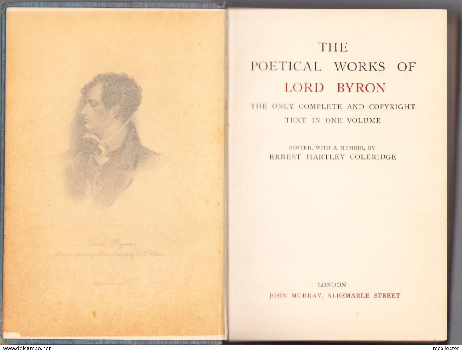 The Poetical Works Of Lord Byron 1931 C1554 - Livres Anciens