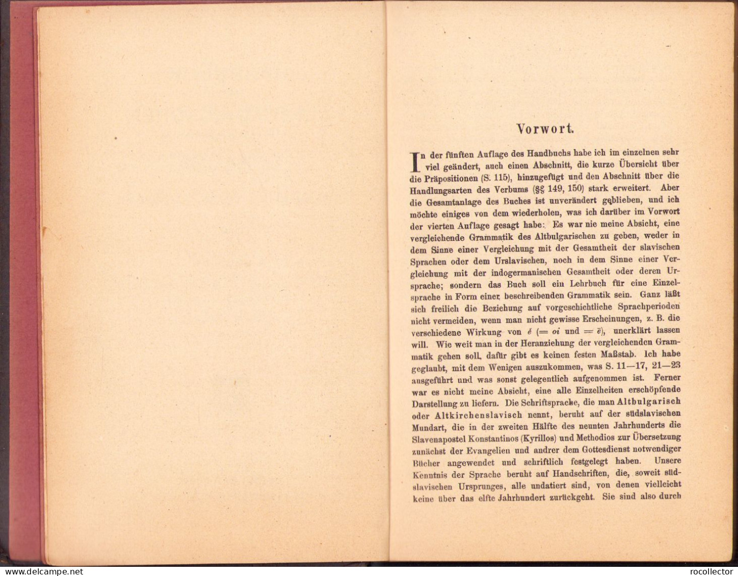 Handbuch Der Altbulgarischen (Altkirchenslavischen). Grammatik. Texte. Glossar Von A Leskien 1922 Heidelberg C1524 - Livres Anciens