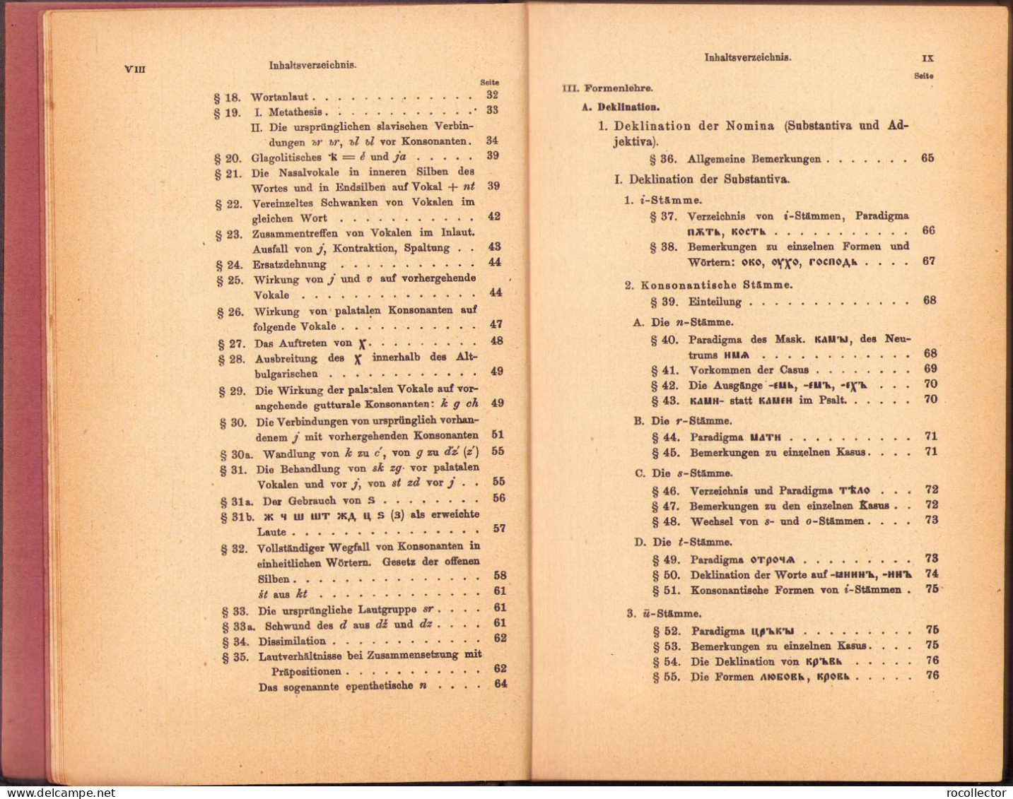 Handbuch Der Altbulgarischen (Altkirchenslavischen). Grammatik. Texte. Glossar Von A Leskien 1922 Heidelberg C1524 - Old Books