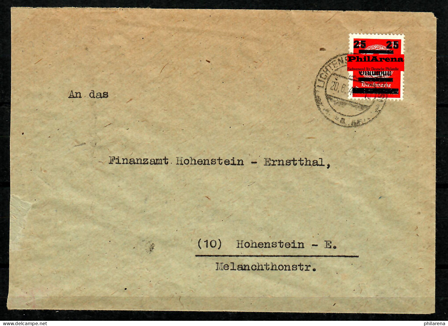 Kreis Glauchau: Brief MiNr. 37 Aus Lichtenstein/Sachsen Nach Hohenstein - Covers & Documents