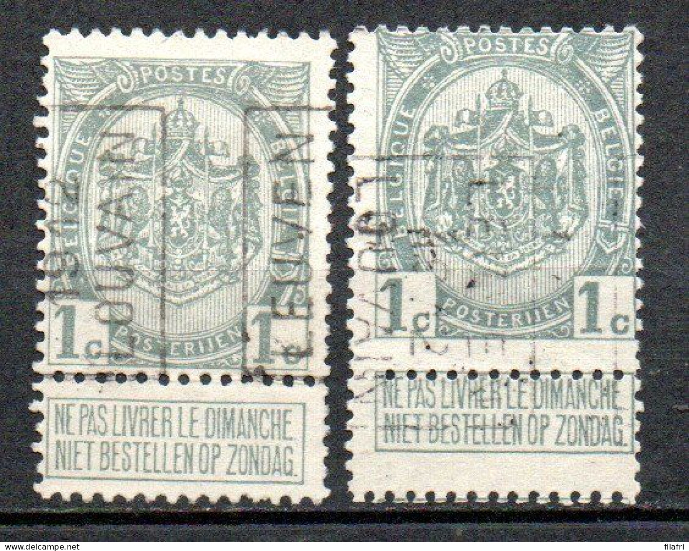 1847 Voorafstempeling Op Nr 81 - LEUVEN 1912 LOUVAIN - Positie A&B - Roller Precancels 1910-19