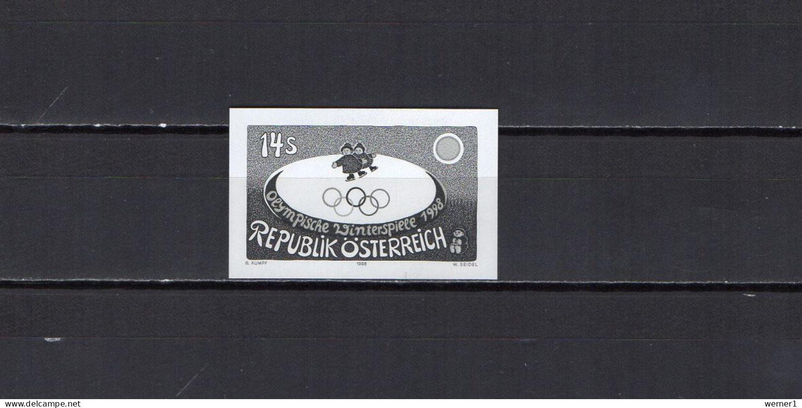 Austria 1998 Olympic Games Nagano Black Print Stamp MNH - Winter 1998: Nagano