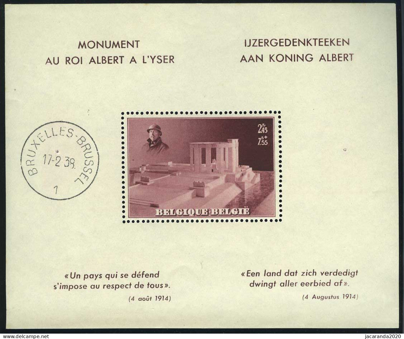 België BL8 ** - Gedenkteken Koning Albert I  - 1924-1960