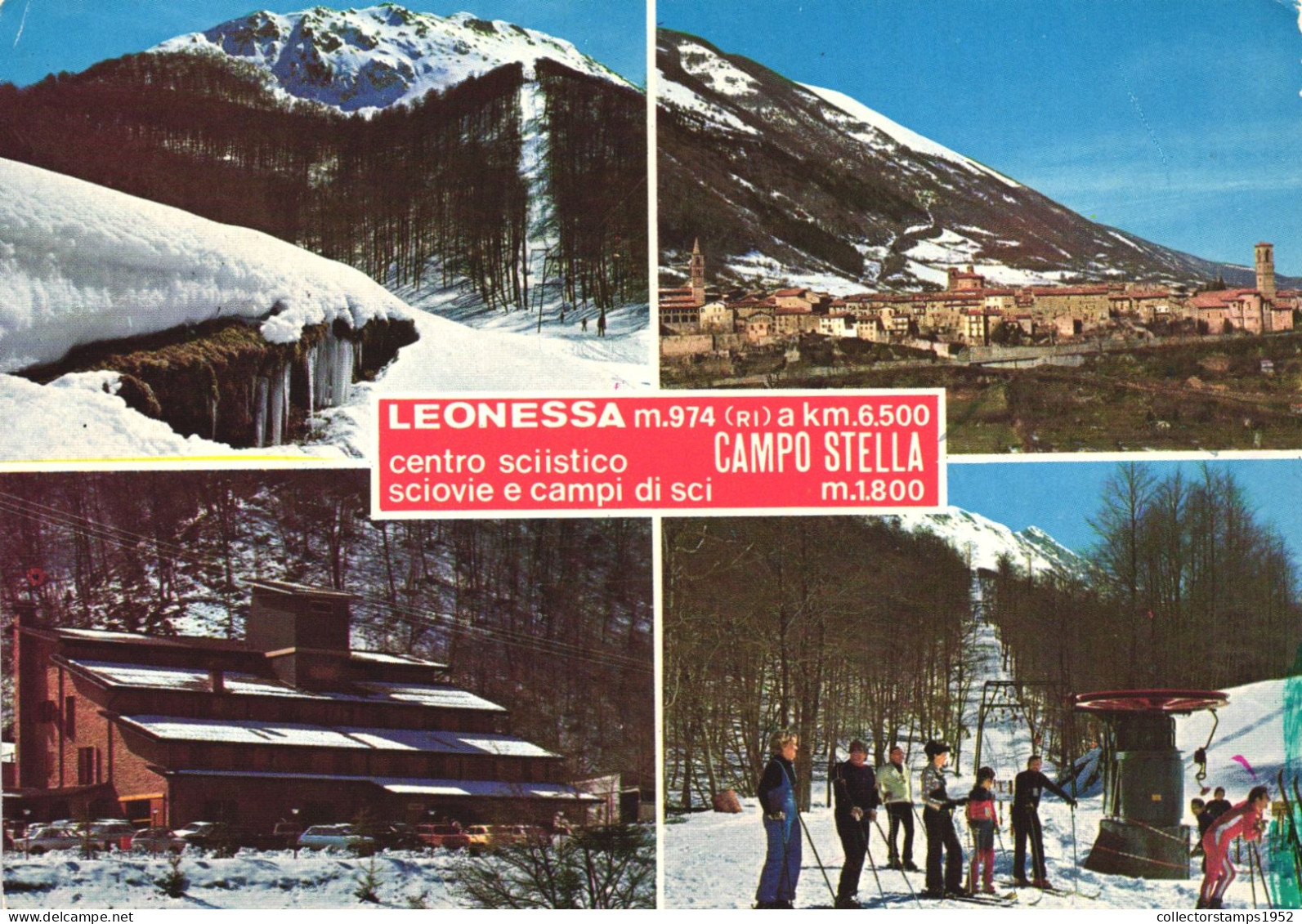 LEONESSA, CAMPO STELLA, RIETI, LAZIO, MULTIPLE VIEWS, ARCHITECTURE, MOUNTAIN, SKI RESORT, ITALY, POSTCARD - Rieti