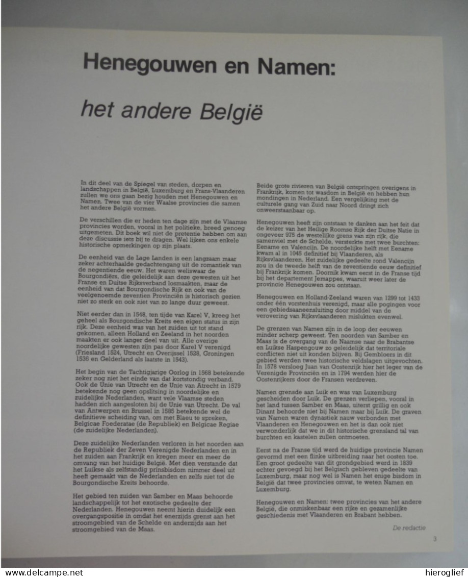 Henegouwen En Namen - Spiegel Van Steden Dorpen En Landschappen - Door Fr. Vandenbergh 1985 Hainaut Namur Tournai Mons - Storia