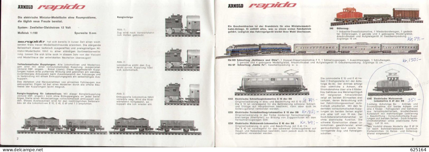 Catalogue ARNOLD RAPIDO 1967 Neuheiten Spur N = 9 Mm Maßstab 1/160 - Deutsch