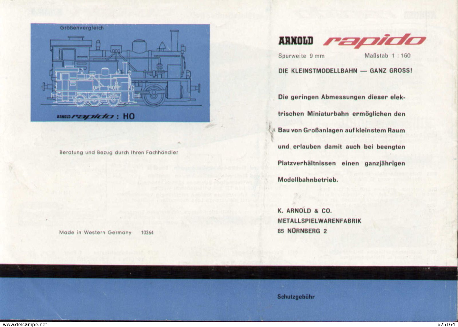 Catalogue ARNOLD RAPIDO 1967 Neuheiten Spur N = 9 Mm Maßstab 1/160 - Deutsch