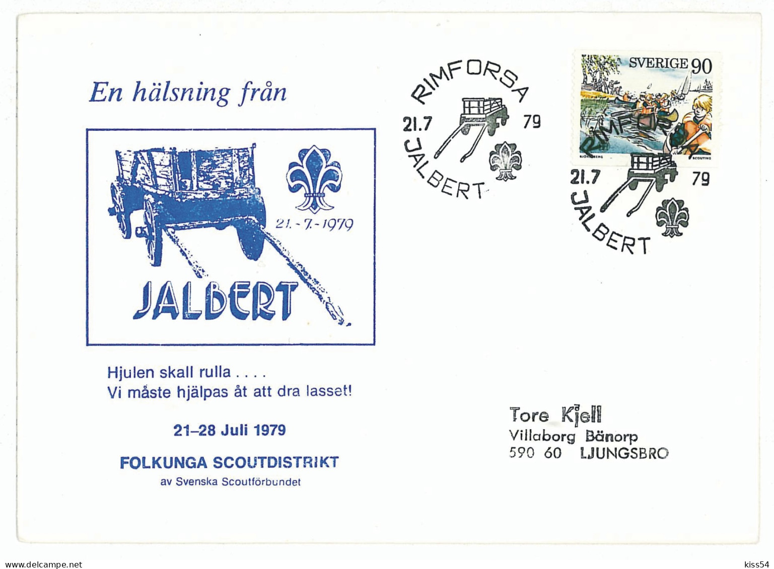 SC 73 - 637 Scout SWEDEN - Cover - Used - 1979 - Covers & Documents