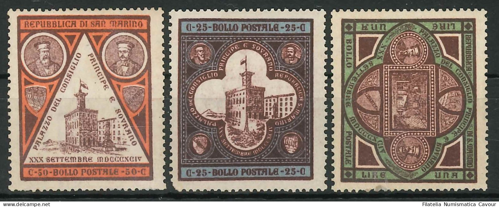 1894 - ** (Catalogo Sassone N.° 23/25 Euro 402,50) (2764) - Nuovi