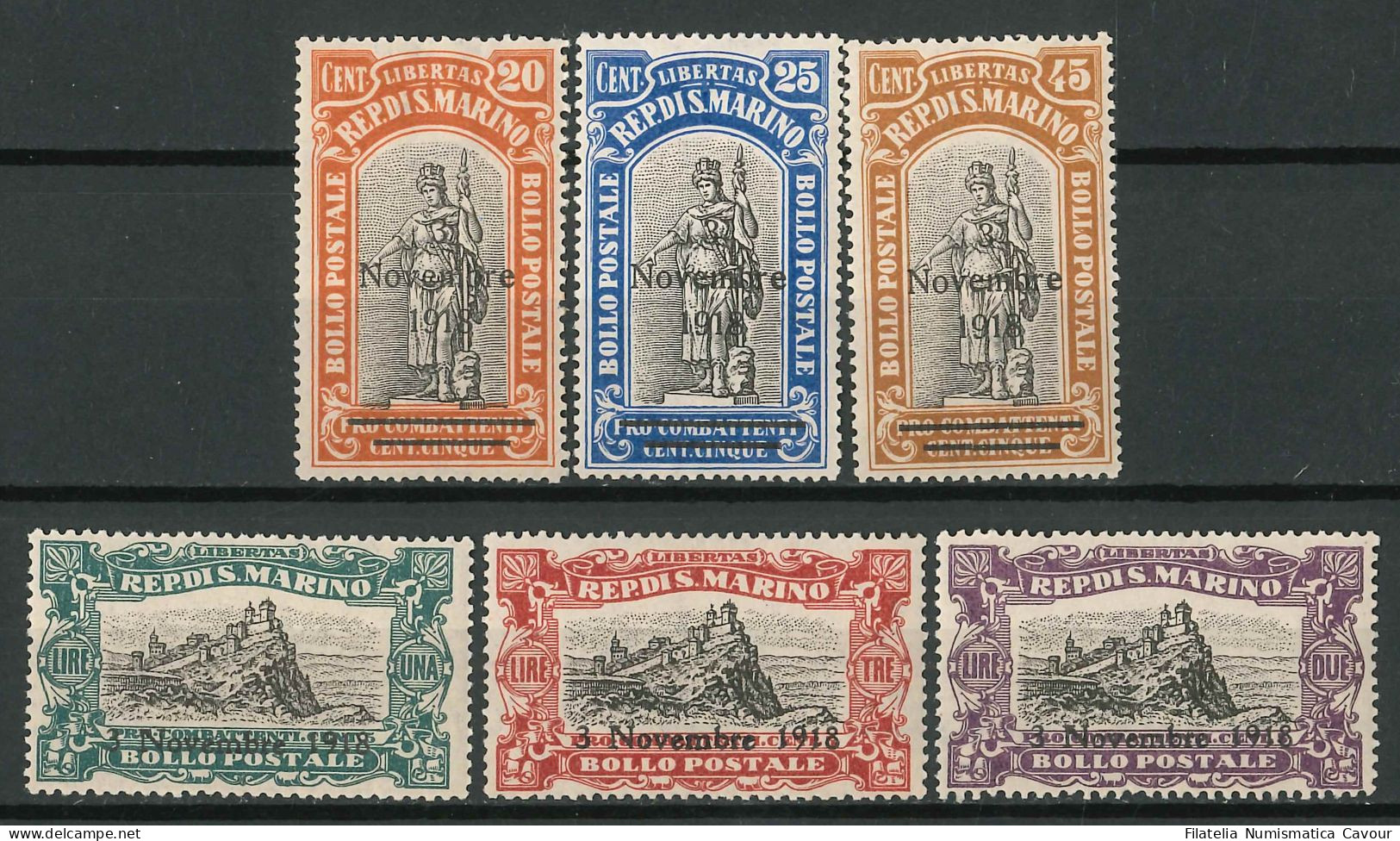 1918 - ** (Catalogo Sassone N.° 63/68 Euro 225,00) (1040) - Unused Stamps