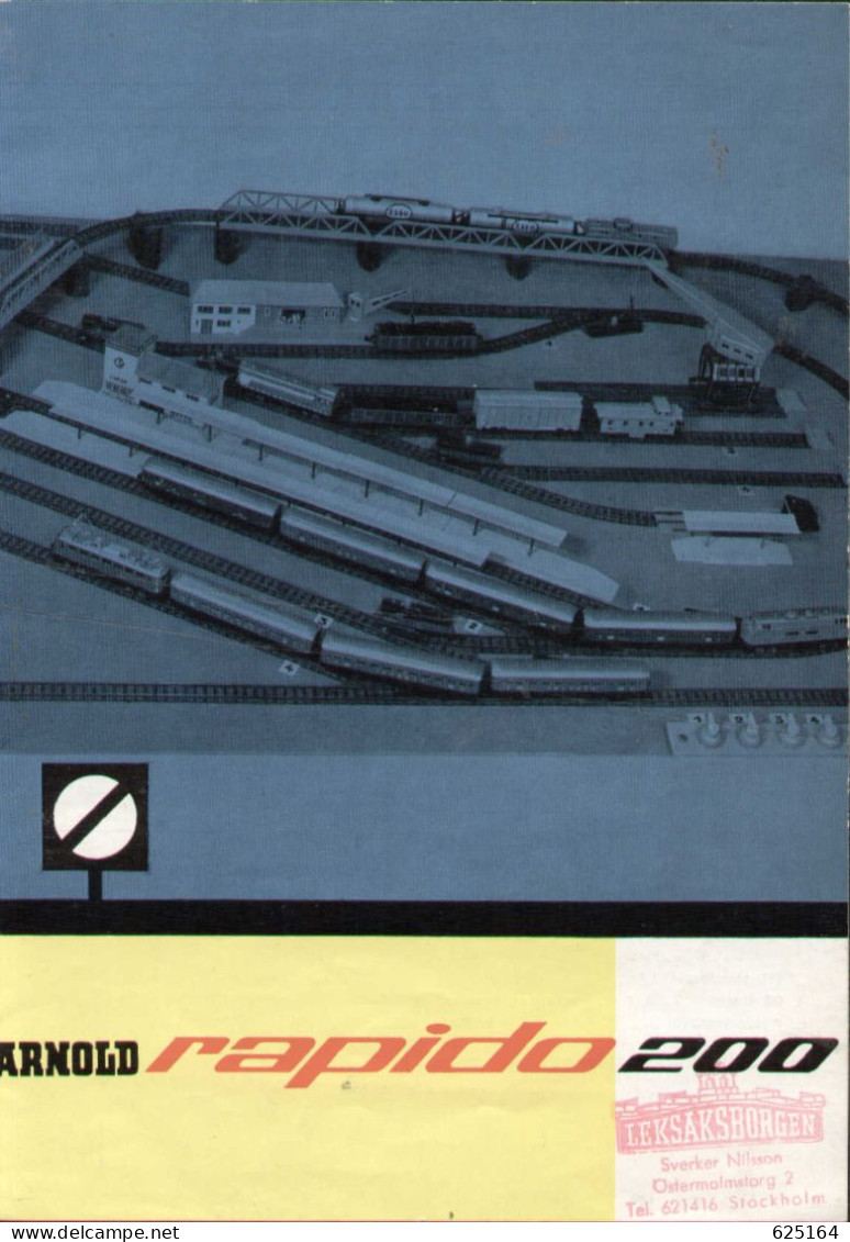 Catalogue ARNOLD RAPIDO 200 1961 N 1:160 Modelljärnväg Schwedische Ausgabe - En Suédois - Ohne Zuordnung