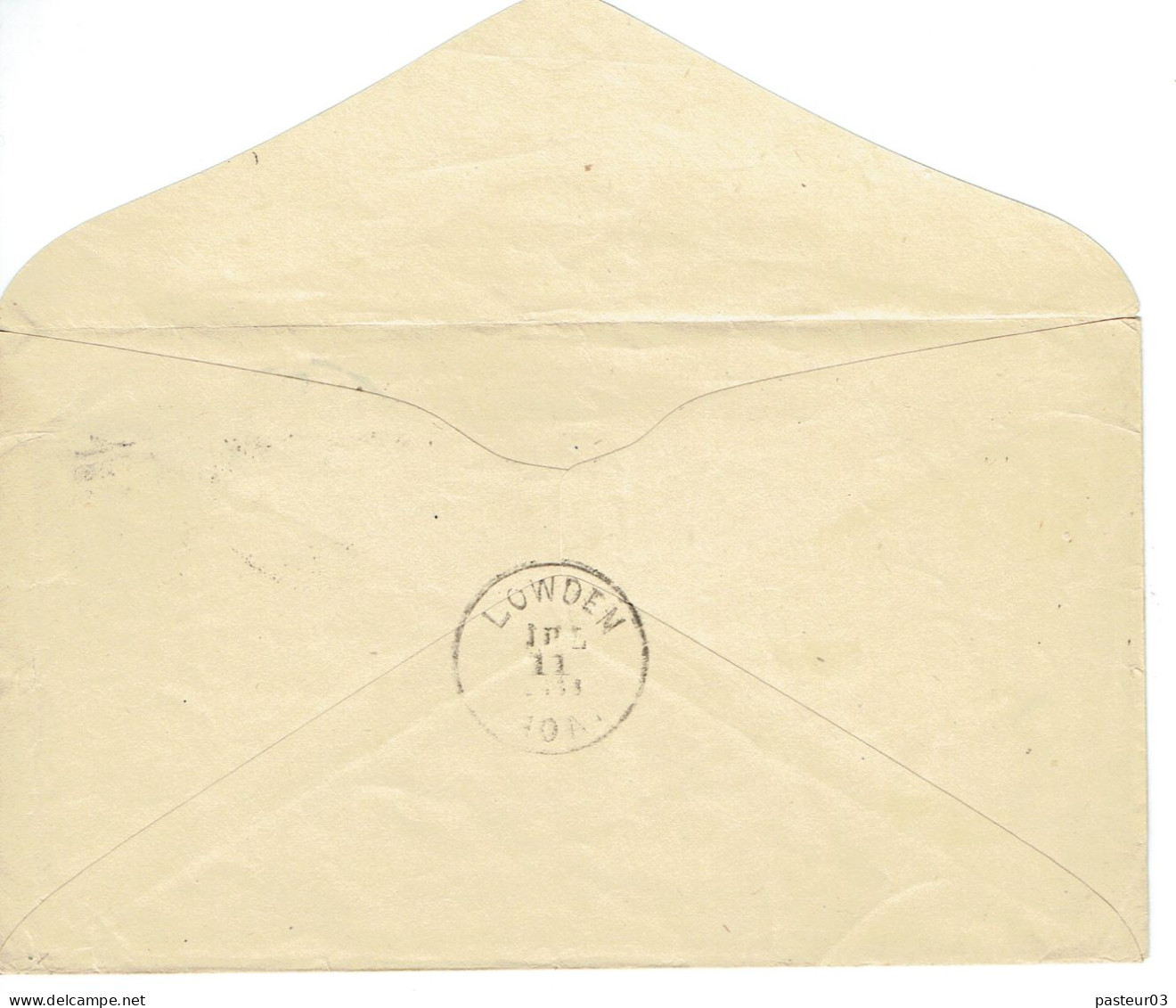 Etats Unis Entier Postal Enveloppe 1 C. Bleu Expédié D'Albany - Altri & Non Classificati