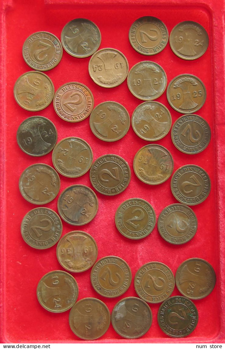 COLLECTION LOT GERMANY WEIMAR 2 PFENNIG 30PC 100G #xx40 1323 - Collections