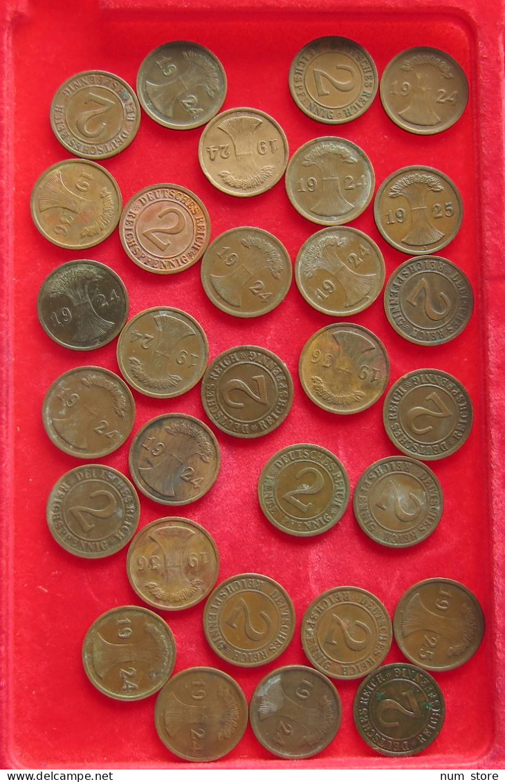 COLLECTION LOT GERMANY WEIMAR 2 PFENNIG 30PC 100G #xx40 1323 - Colecciones