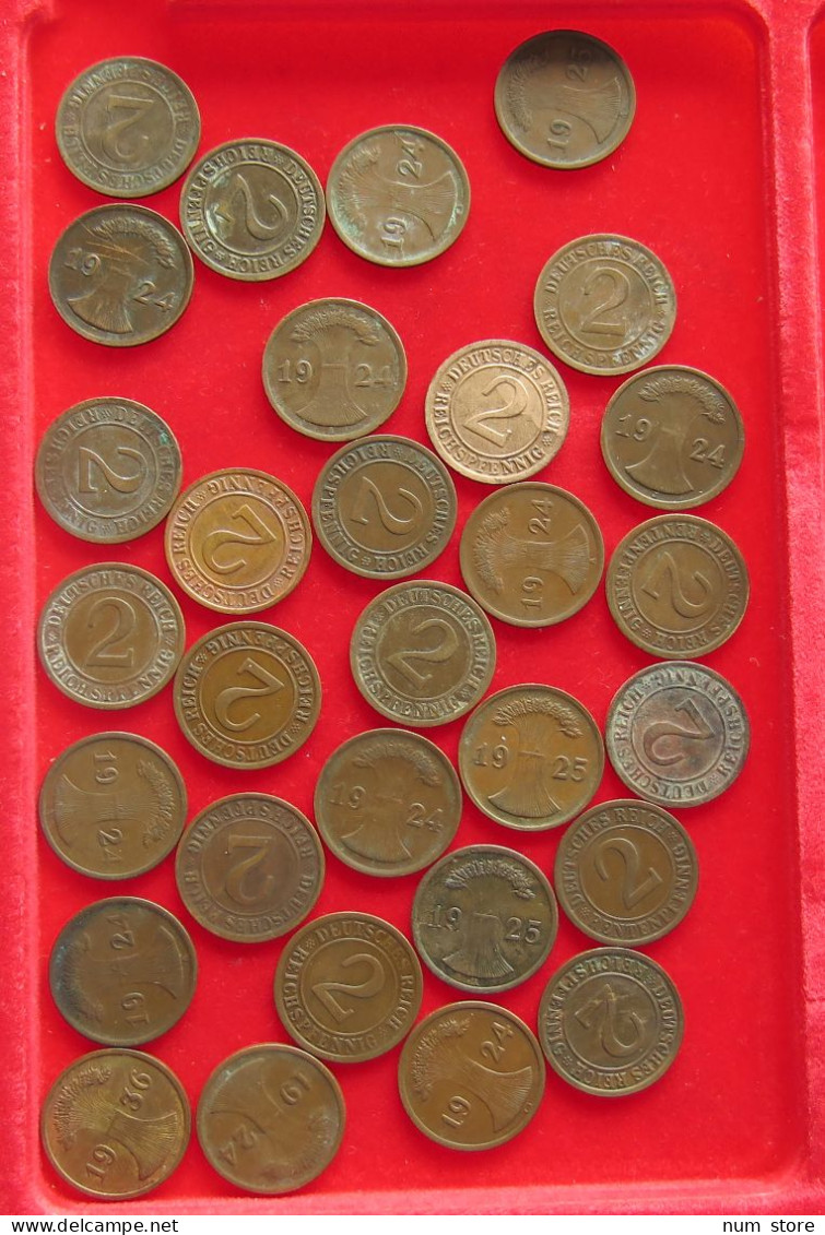 COLLECTION LOT GERMANY WEIMAR 2 PFENNIG 30PC 100G #xx40 1320 - Collections