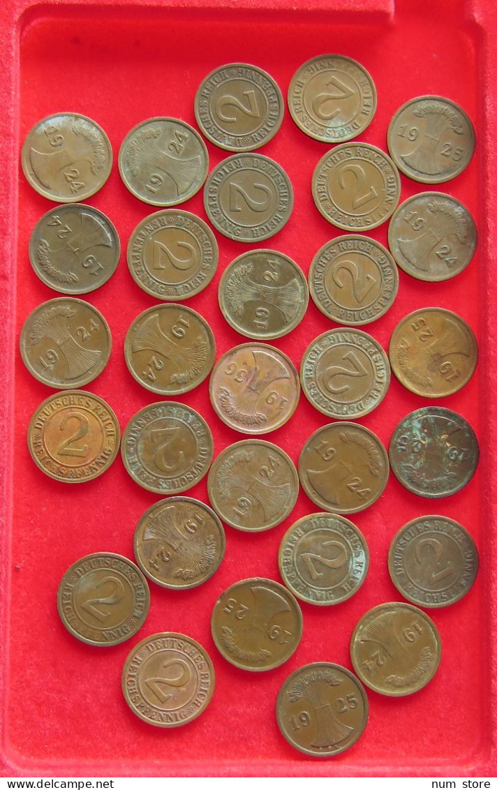 COLLECTION LOT GERMANY WEIMAR 2 PFENNIG 30PC 100G #xx40 1316 - Colecciones