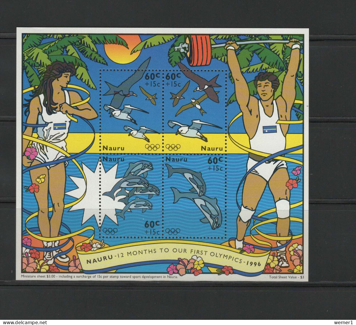 Nauru 1995 Olympic Games Atlanta, S/s MNH - Verano 1996: Atlanta