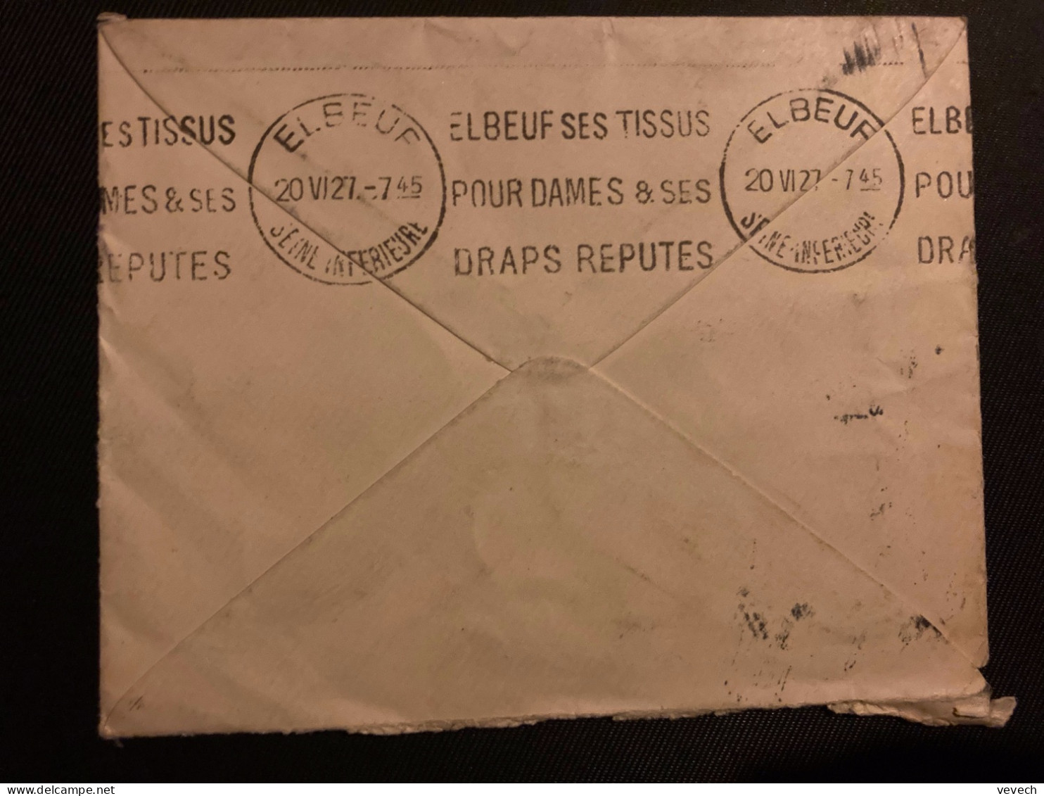 LETTRE EP 1 1/2p + TP 1p OBL.18 JU 27 Pour René SAINT DENIS / OBL.MEC. ELBEUF (76) - Briefe U. Dokumente