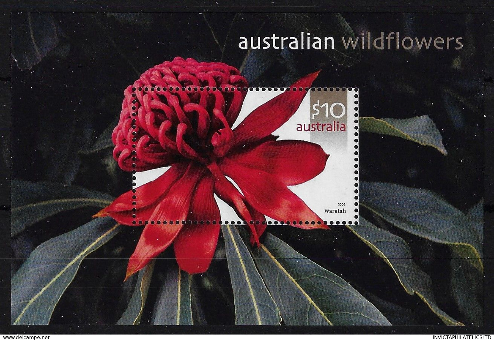 AUSTRALIA MS2594, 2006 $10 WILDFLOWERS, MINI SHEET MNH - Neufs