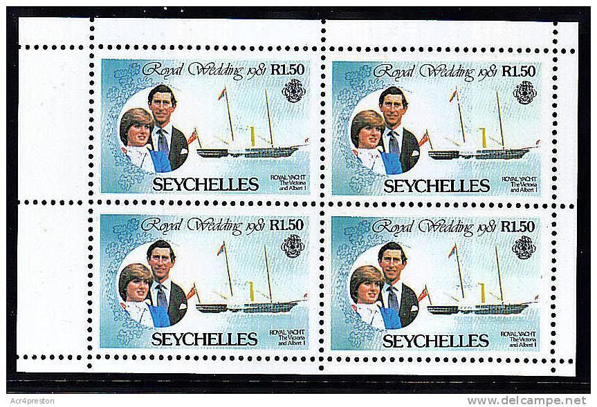 Sc0512a Seychelles 1981, SG 512a, Royal Wedding Booklet Pane, Unmounted Mint - Seychelles (1976-...)