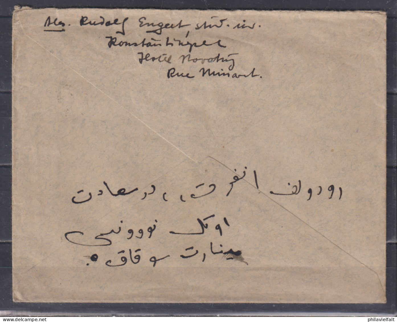 Türkei Pera 1924 Auslandsbrief Mit 4-Farbenfrankatur Der MiNo.808,809,810 Und 814 Nach Deutschland - Briefe U. Dokumente