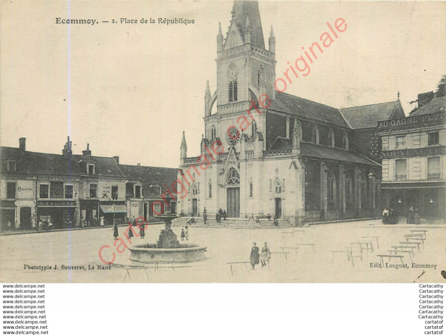 72.  ECOMMOY .  Place De La République . - Ecommoy