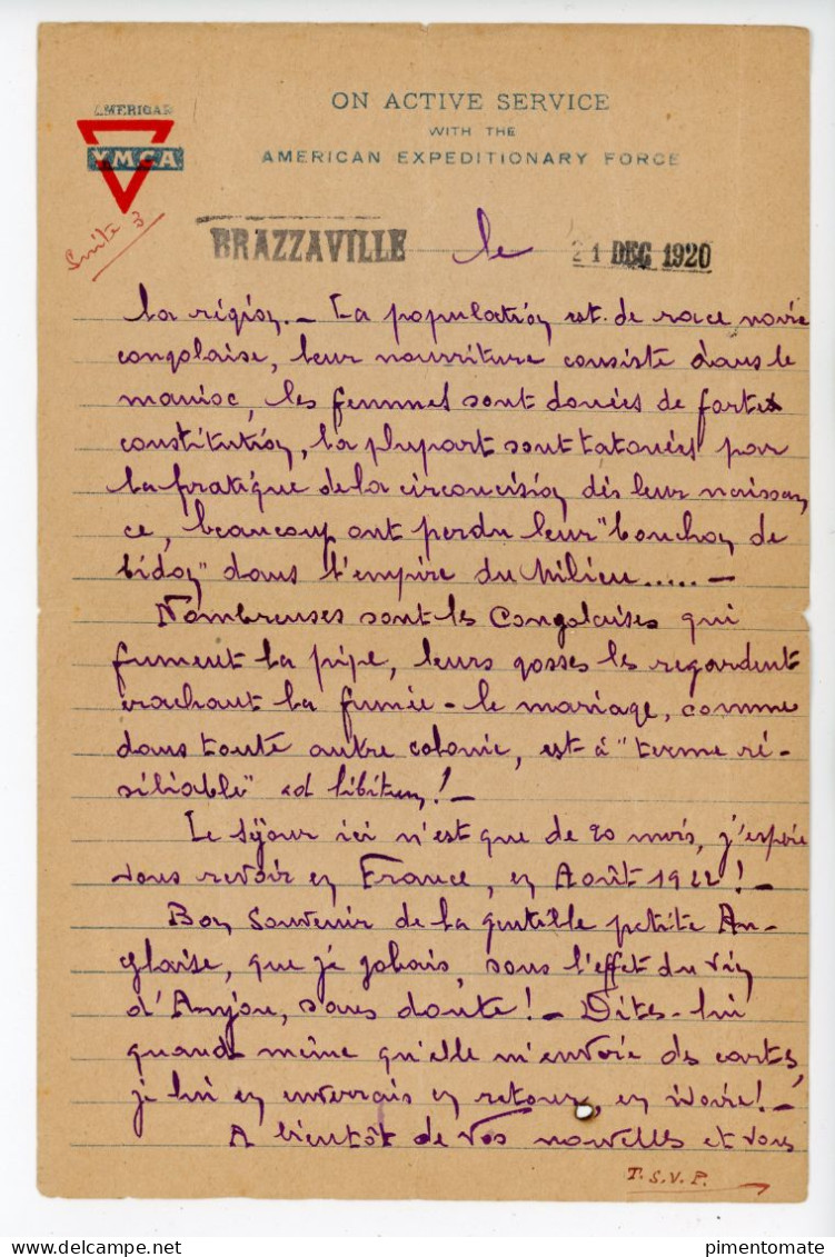 CONGO BRAZZAVILLE LOT 4 CARTES PHOTOS TRAIN DE KONAKRY AU NIGER KOUKOURI G. DURVILLE COURRIER SUR PAPIER YMCA - Collections & Lots