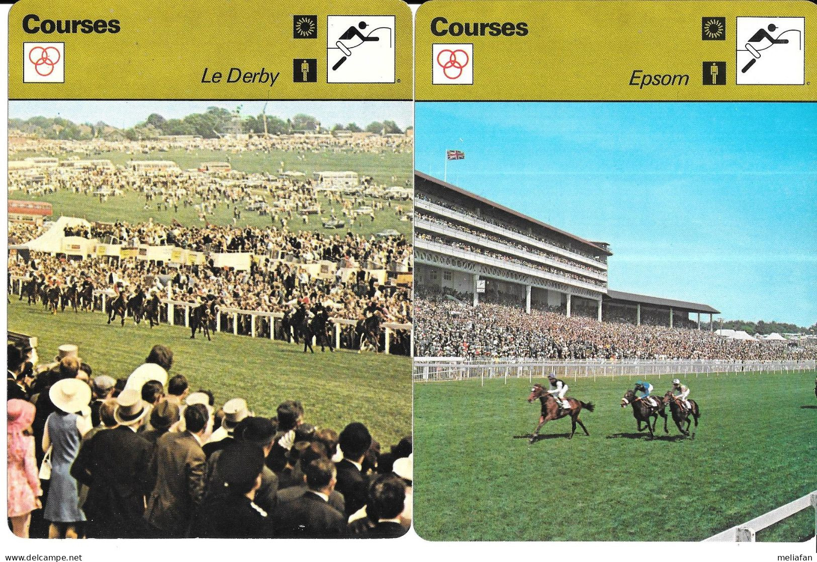 GF1798 - FICHES EDITION RENCONTRE - HIPPISME - ASCOT - EPSOM - CHURCHILL DOWNS - Equitation