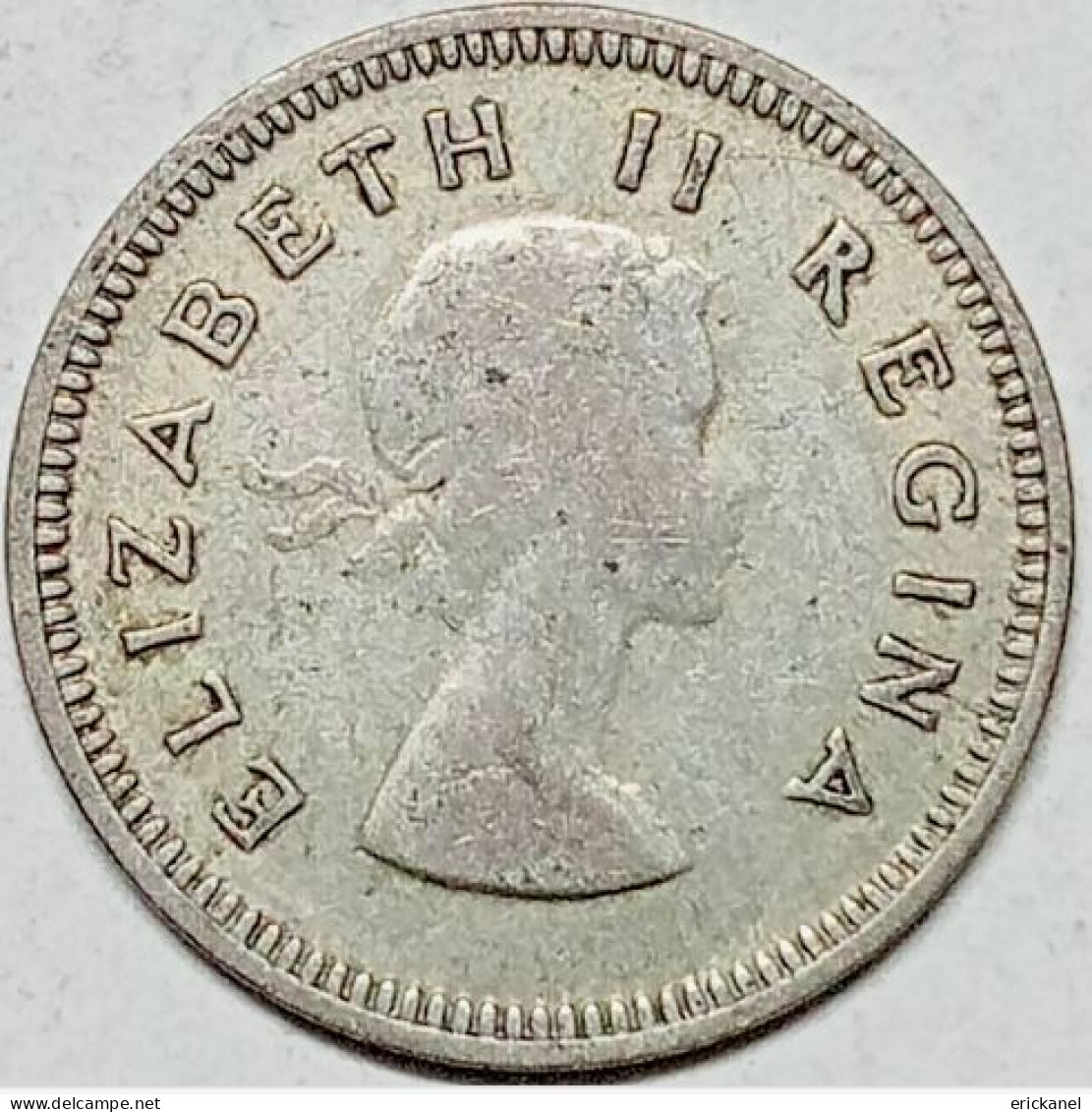 1956 SOUTH AFRICA SILVER 3 PENCE - Afrique Du Sud