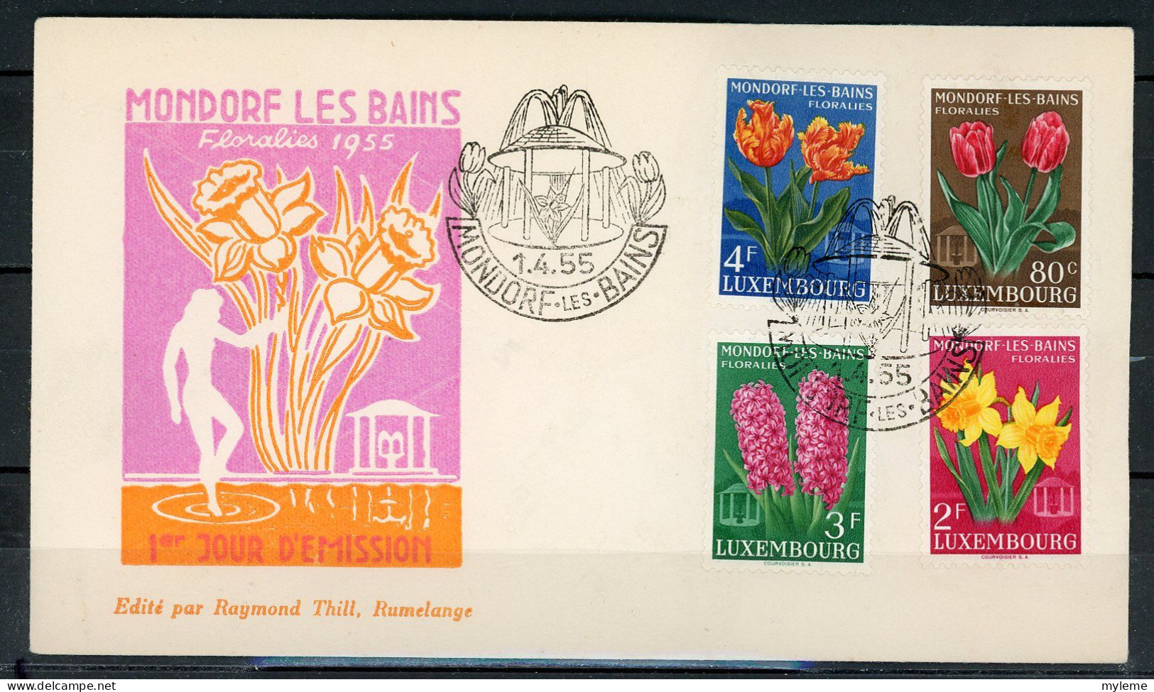 Z38-7 Luxembourg FDC 1er Jour N° 490 à 493 Fleurs  A Saisir !!! - FDC