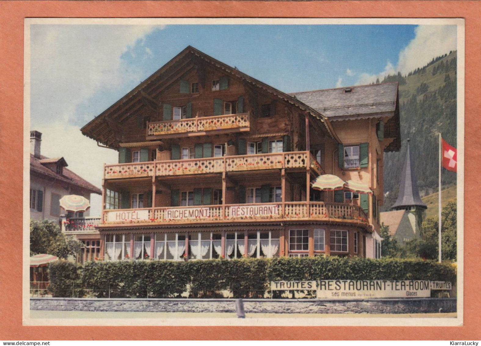 CHATEAU D'OEX - SUISSE - VAUD - HOTEL PENSION RESTAURANT RICHEMONT - NEUVE - Château-d'Œx