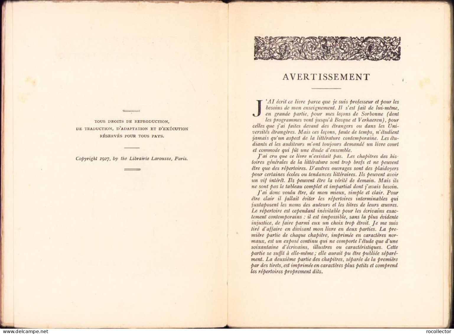 Histoire De La Littérature Et De La Pensée Francaises Contemporaines 1870-1925 Par Daniel Mornet C1312 - Livres Anciens