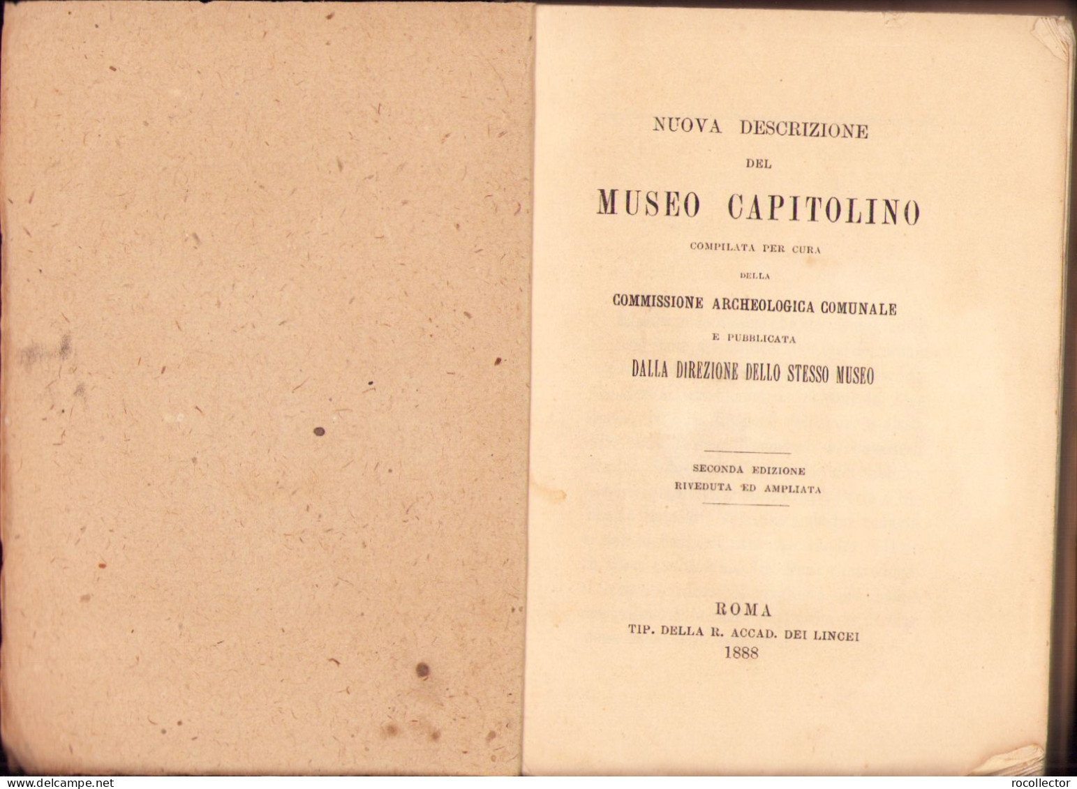 Nuova Descrizione Del Museo Capitolino, 1888, Roma C1284 - Old Books