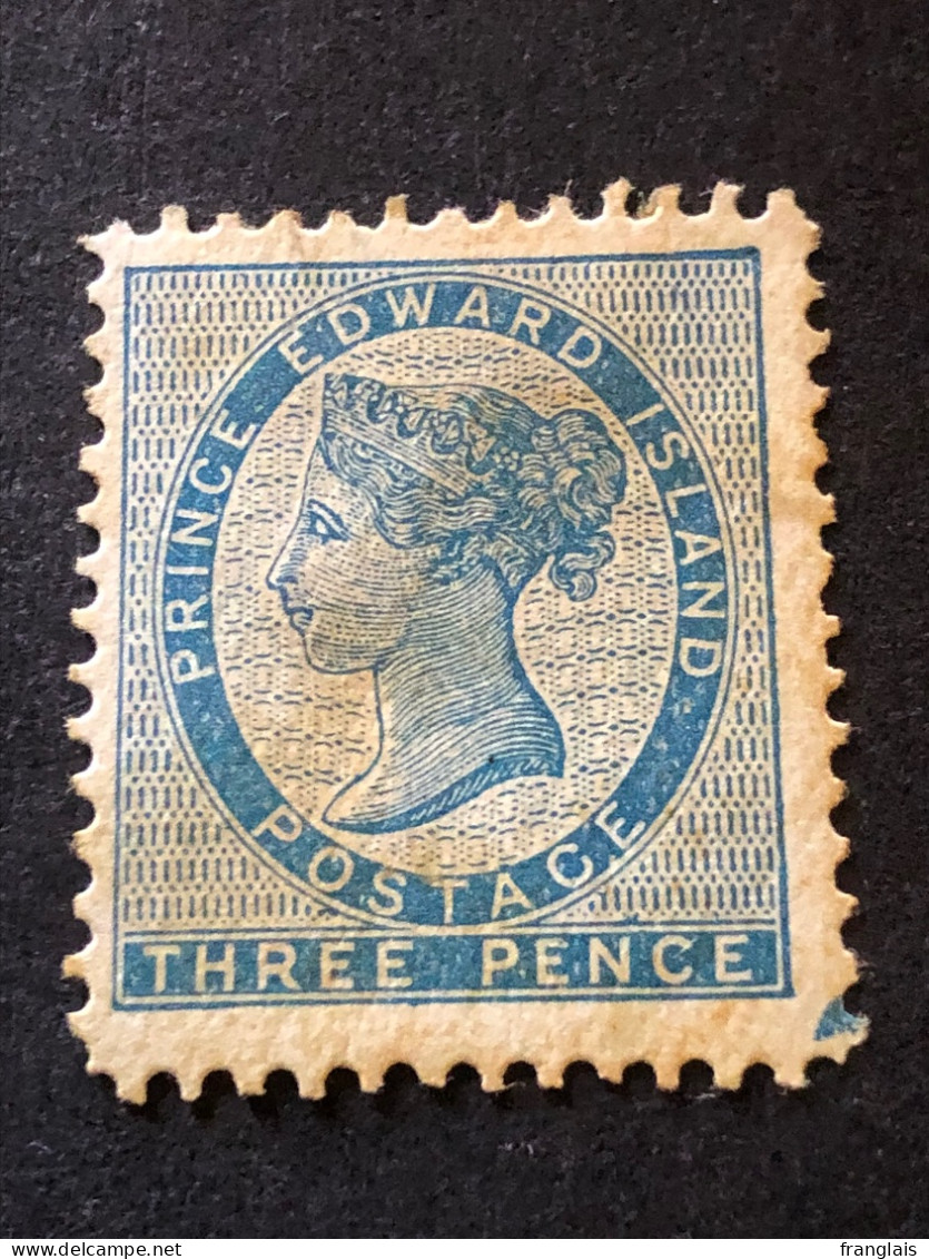 Prince Edward Island.  SG 30 3d Blue Perf 11 1/2 MH* - Unused Stamps