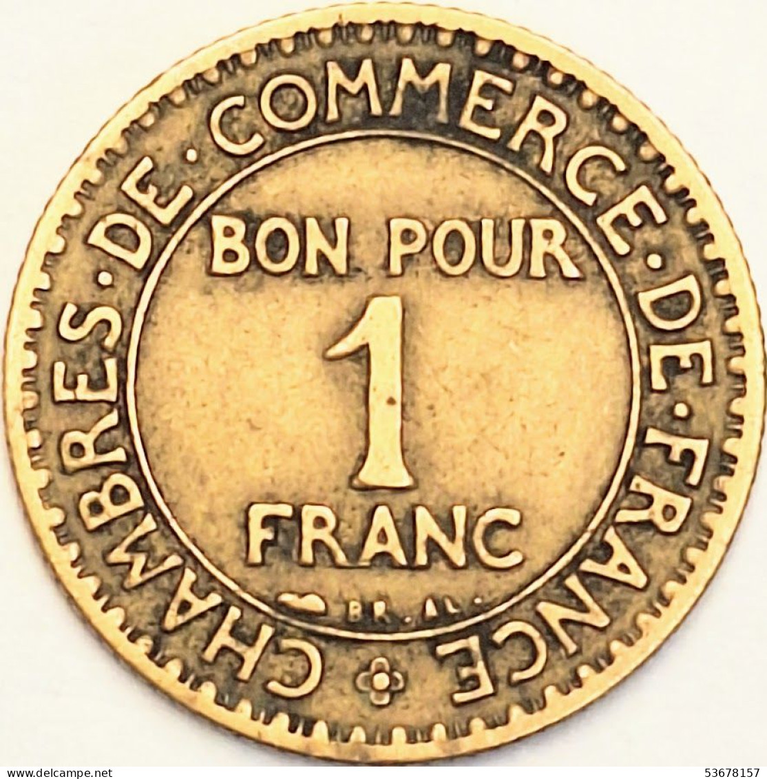 France - Franc 1924 Open 4, KM# 876 (#4067) - 1 Franc