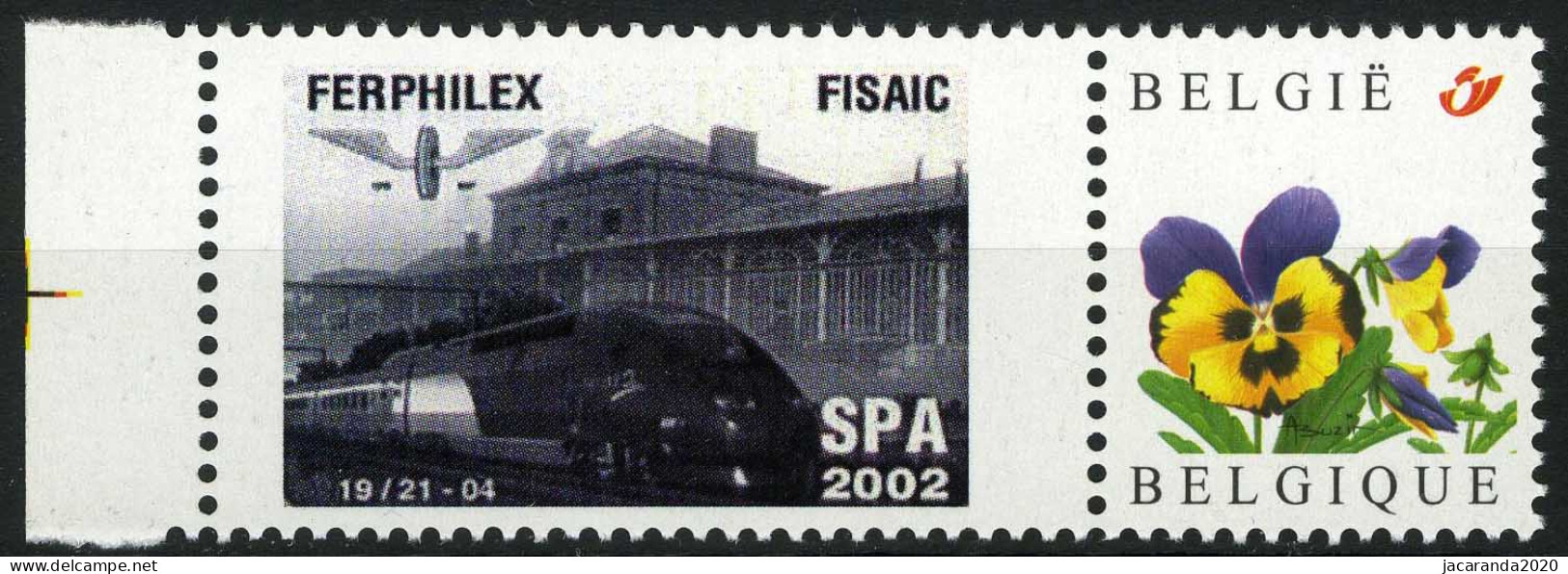 België 3180 - Duostamp - Ferphilex - 2002 - Mint