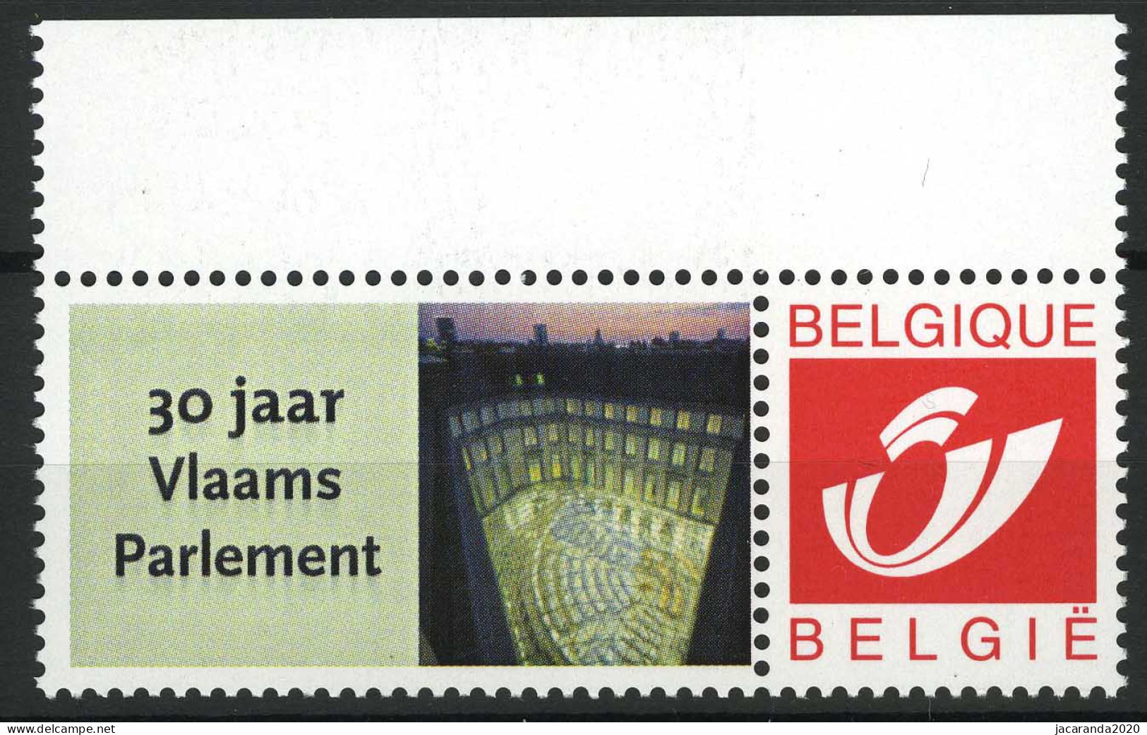 België 3181 - Duostamp - 30 Jaar Vlaams Parlement - Mint