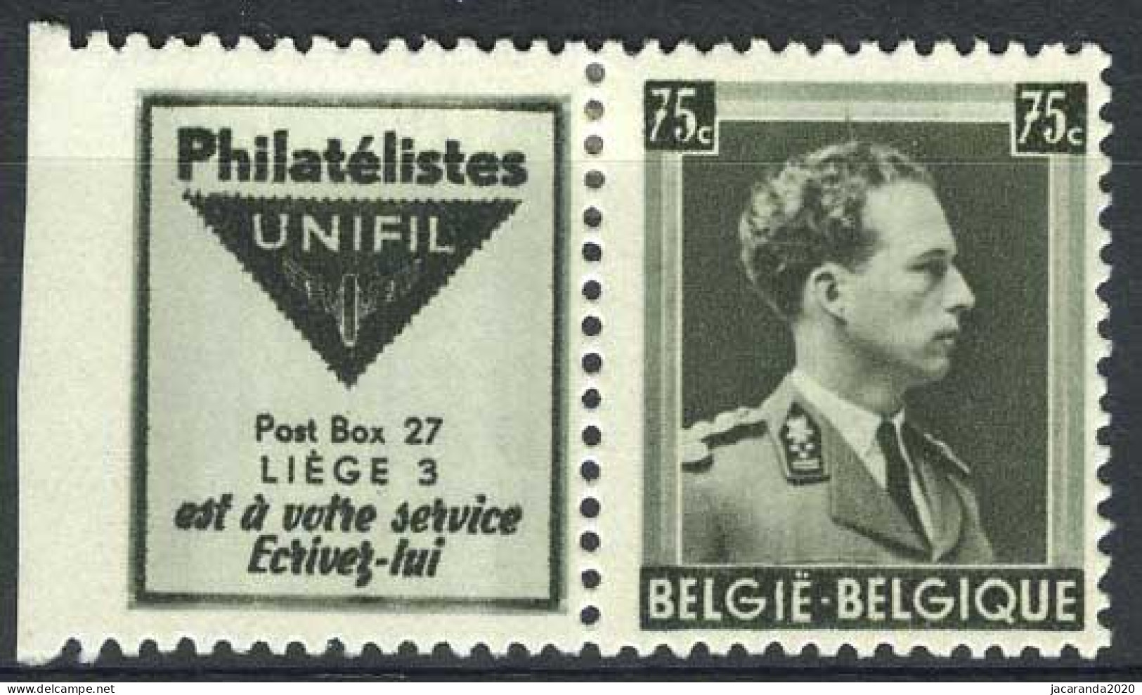 België PU104 * - Witte Rand - Philatélistes Unifil - Mint