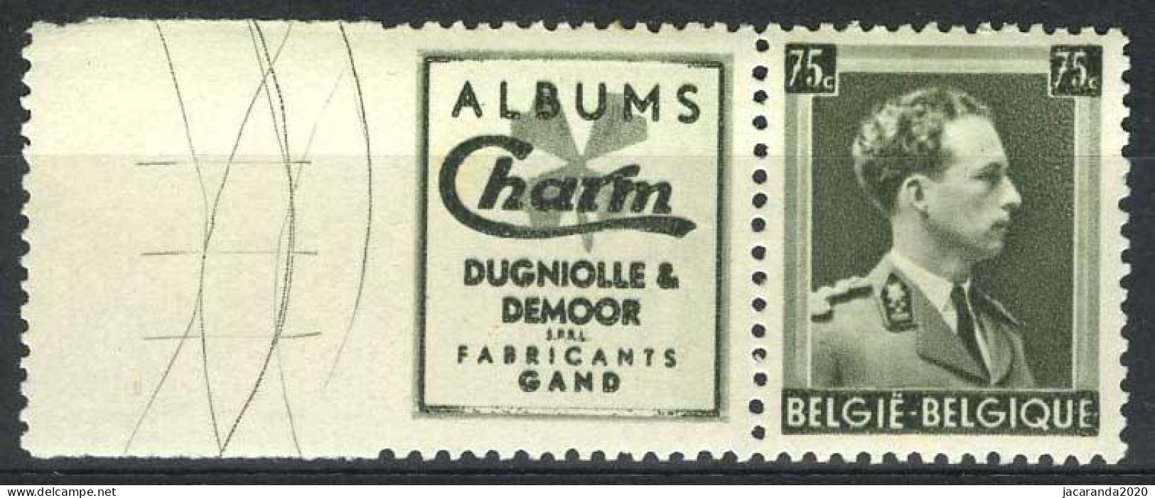 België PU107 ** - Gebogen Lijnen In Rand - Charm Dugniolle - Mint