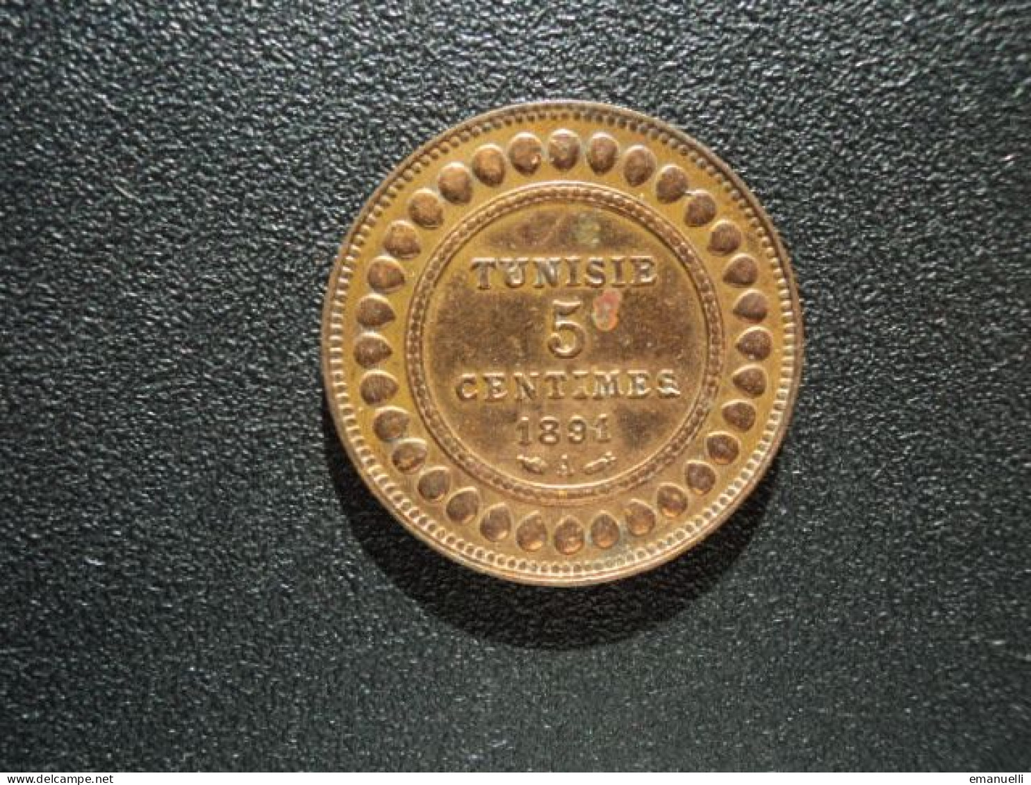 TUNISIE : 5 CENTIMES  1308 - 1891 A     G.91 / KM 221    SUP - Tunesien