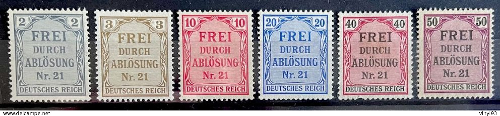 1903 - Deutsches Reich - 6 Timbres Sur 8 : 5 Neuf**sans Charnière + 1(*) MI N°1 2 4 5 7 & 8 - "FREI" - Service