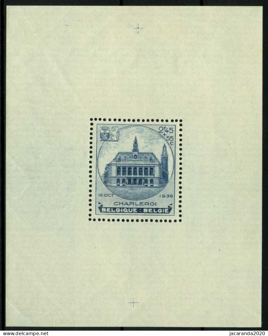 België BL6A ** - Stadhuis Van Charleroi - (zonder Stempel In Rand) - Correct Formaat - 1936 - 1924-1960