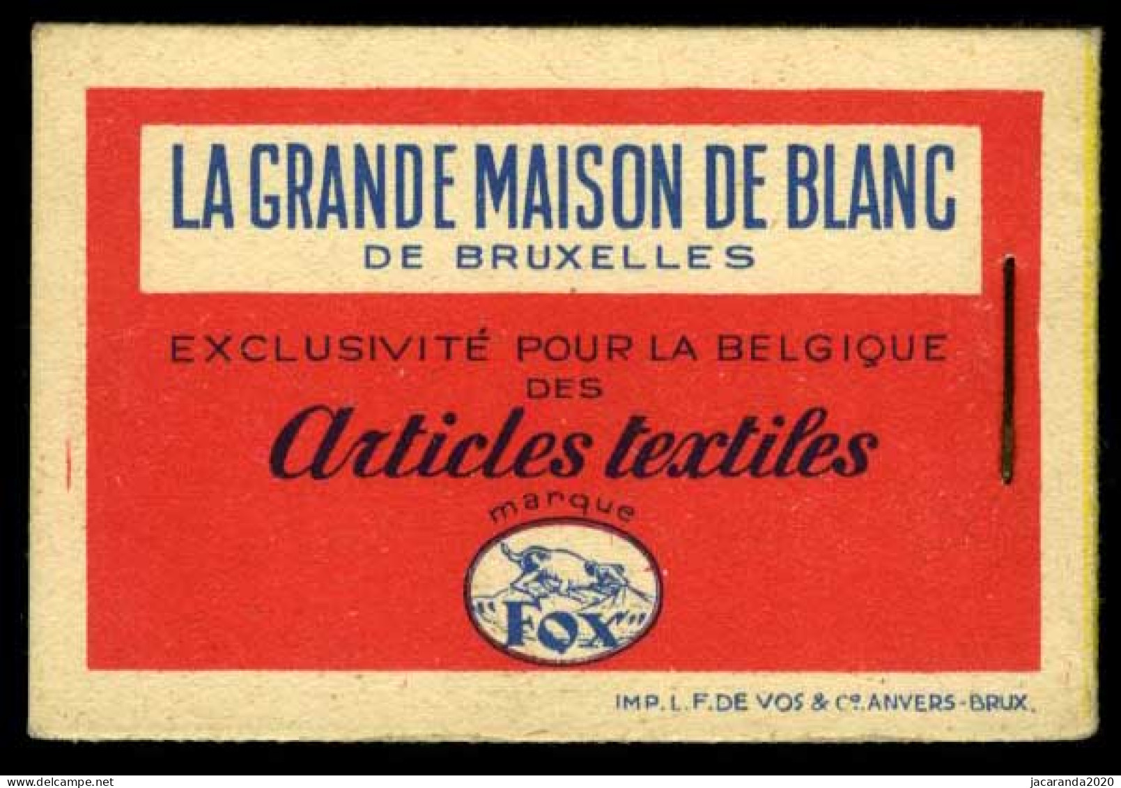 België Boekje A30 - Fyffes - La Grande Maison De Blanc - Gele Rugband - Schutblaadjes Reeks Z - 1932 - 1907-1941 Oude [A]