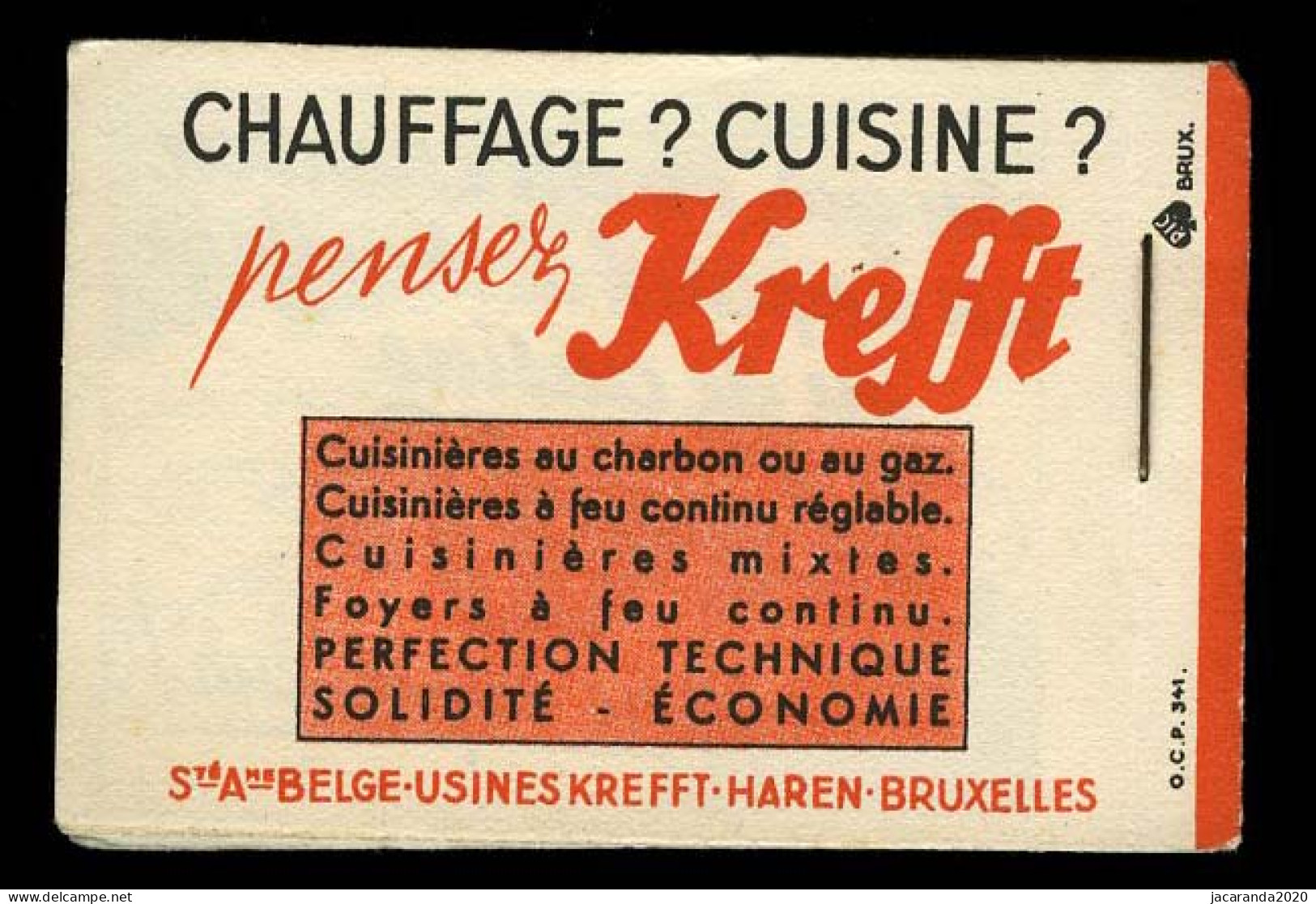 België A35a - Boekje "Une Pêche Miraculeuse" - "Krefft" - 1941 - Rode Rugband - 1907-1941 Anciens [A]