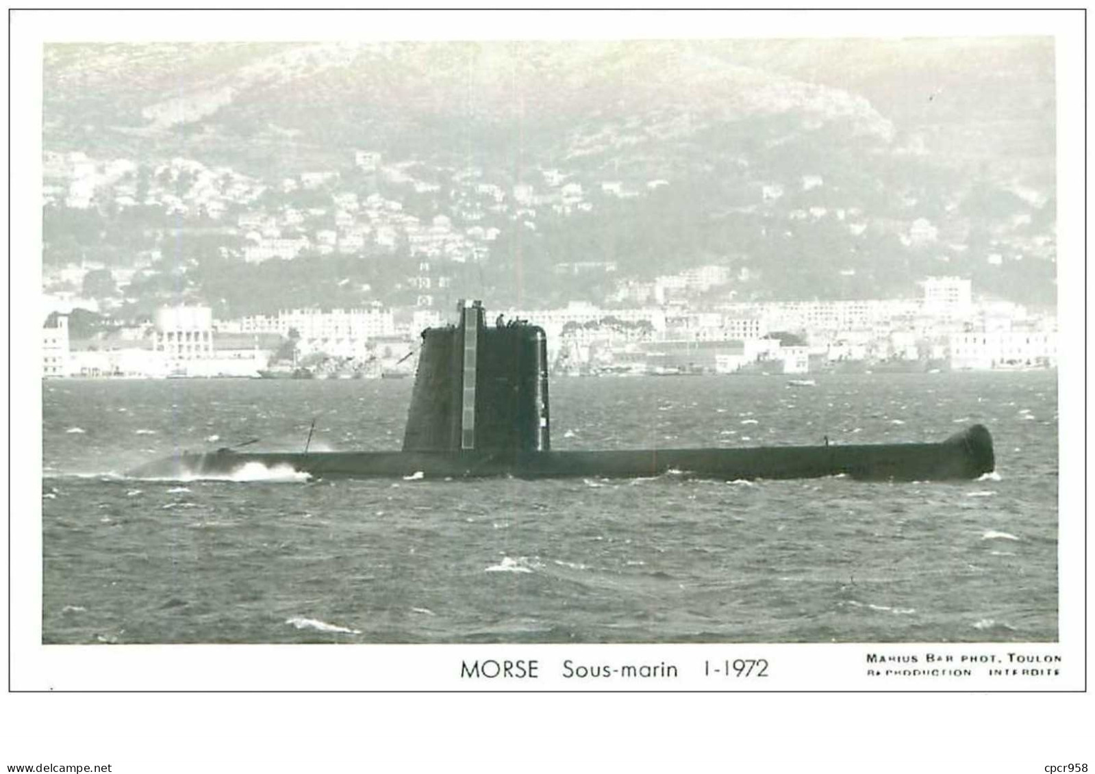 SOUS-MARINS.n°24882.PHOTO DE MARIUS BAR.MORSE.1.1972 - Submarines