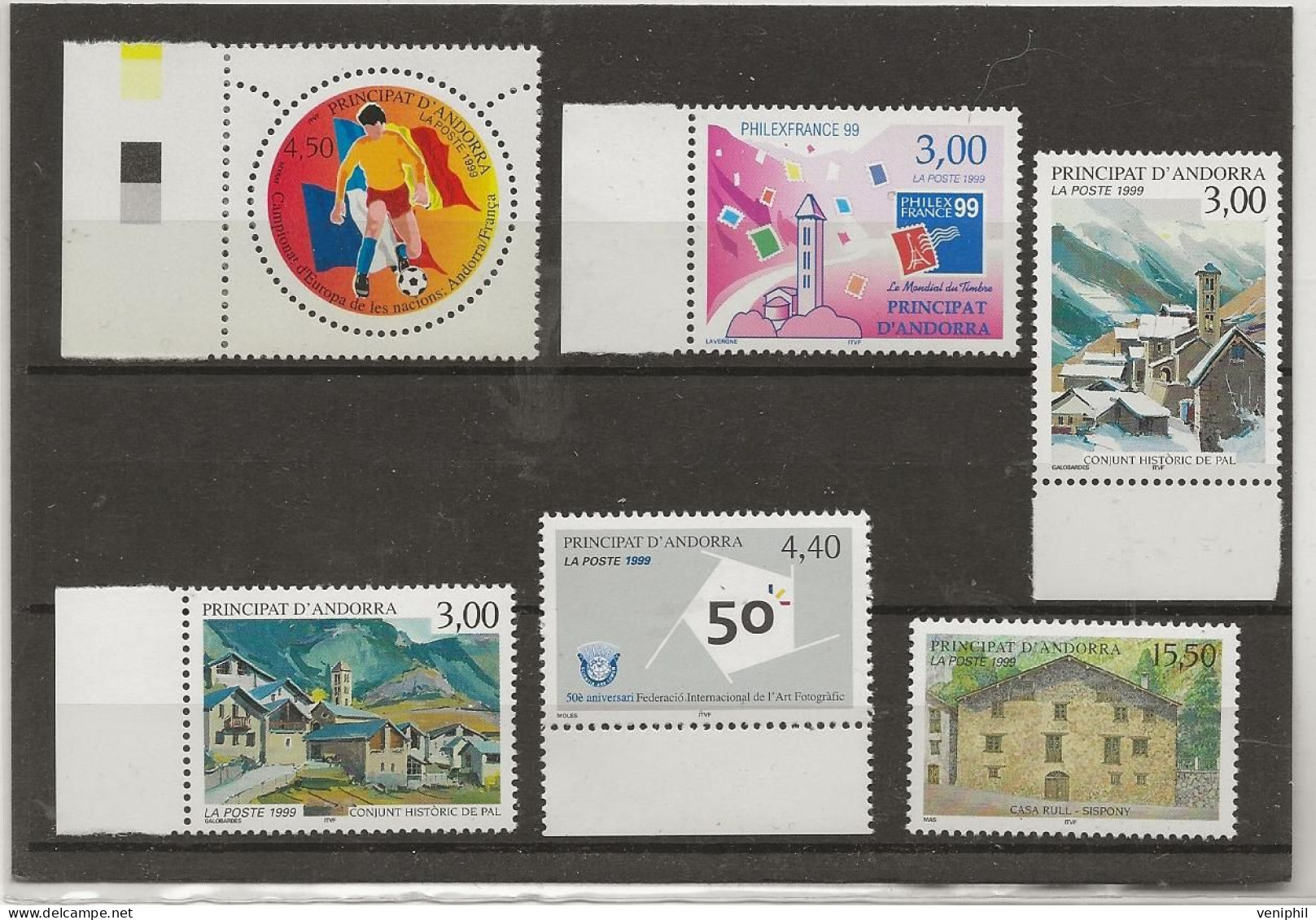 ANDORRE -N° 517 A 522 NEUF SANS CHARNIERES -ANNEE 1999 - Unused Stamps