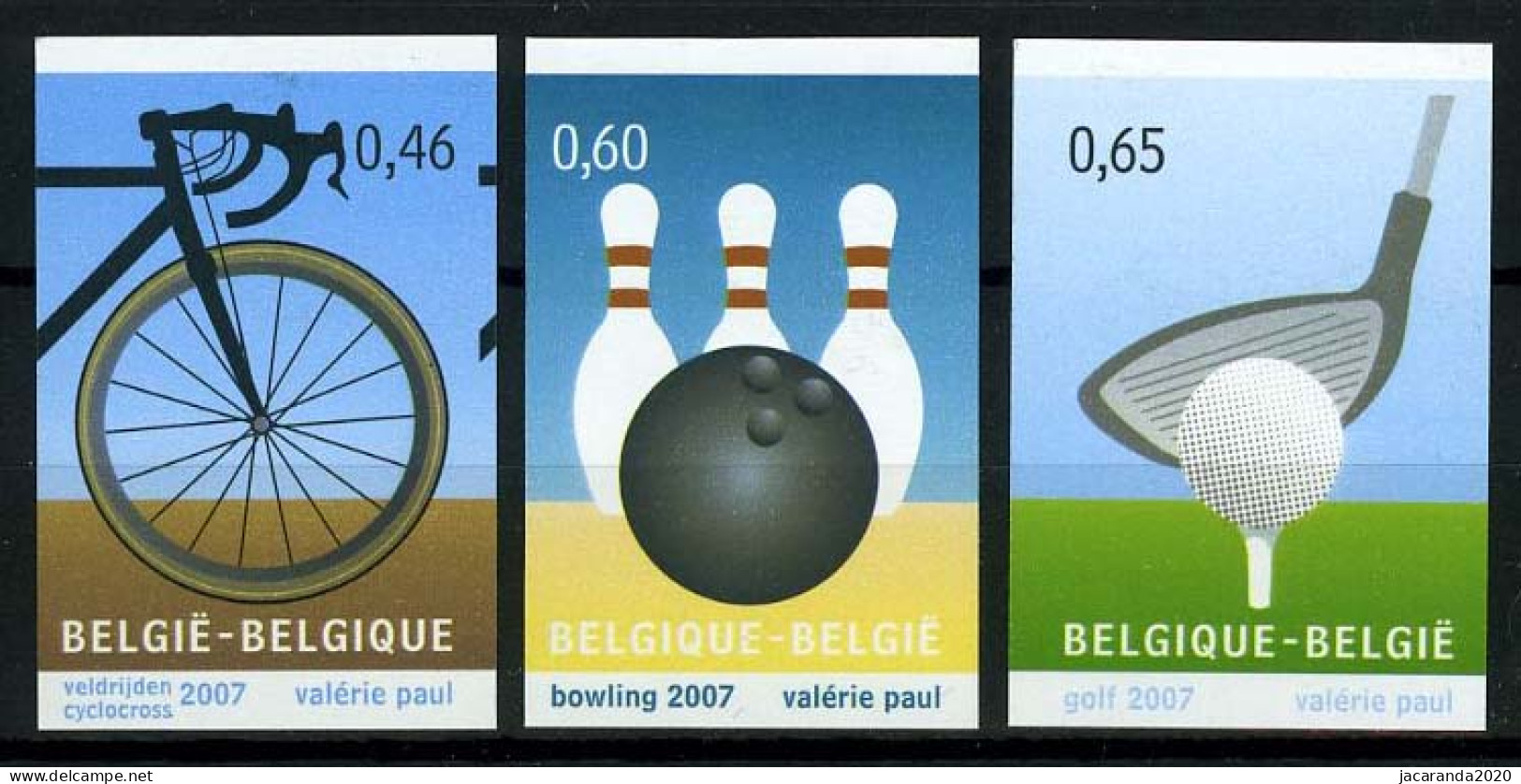 België 3600/02 ON - Sport - Veldrijden - Bowling - Golf - Ongetand - Non Dentelé - Andere & Zonder Classificatie