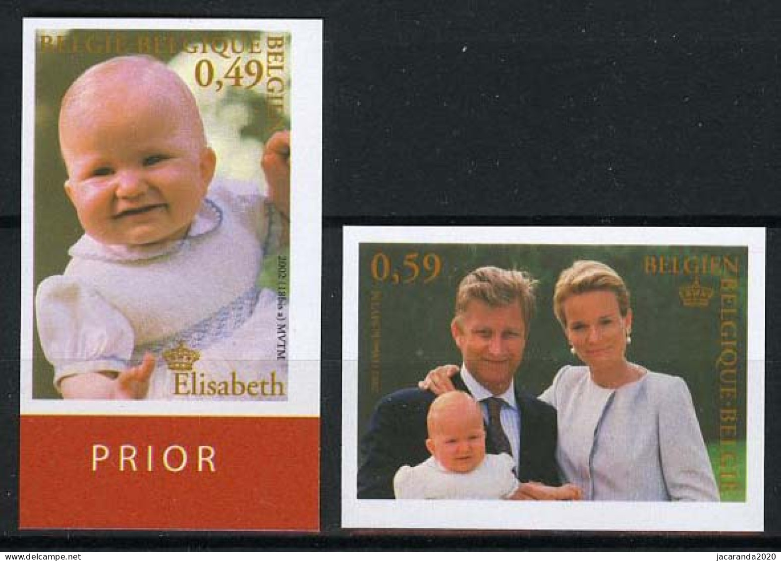 België 3098/99 ON - Prinses Elisabeth 1 Jaar - Prins Filip - Prinses Mathilde - Prior Onder - Other & Unclassified