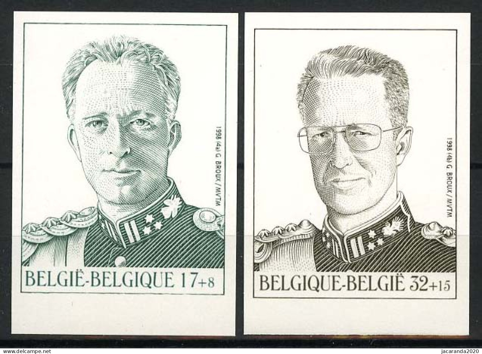 België 2738/39 ON - Koningshuis - Koning Leopold III - Koning Boudewijn I - Other & Unclassified